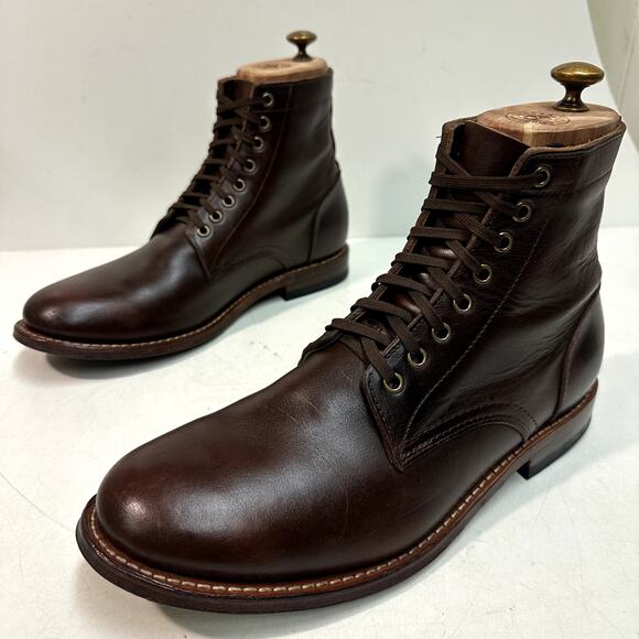 EXCELLENT Oak Street Bootmakers Field Boot Plain Toe Brown Chromexcel 10.5 - Picture 5 of 13